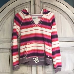 American Eagle stripped boho beach sweatshirt